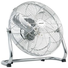 Heller 45cm 100w High Velocity Floor Desk Circulator Cooling Fan Chrome