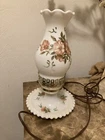 Vintage Hurricane Electric Lamp w/ Milk Glass Base (B32)
