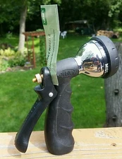 GARDEN HOSE SPRAY NOZZLE -NEW Orbit  7-Pattern Metal Turret Hose Spray Nozzle