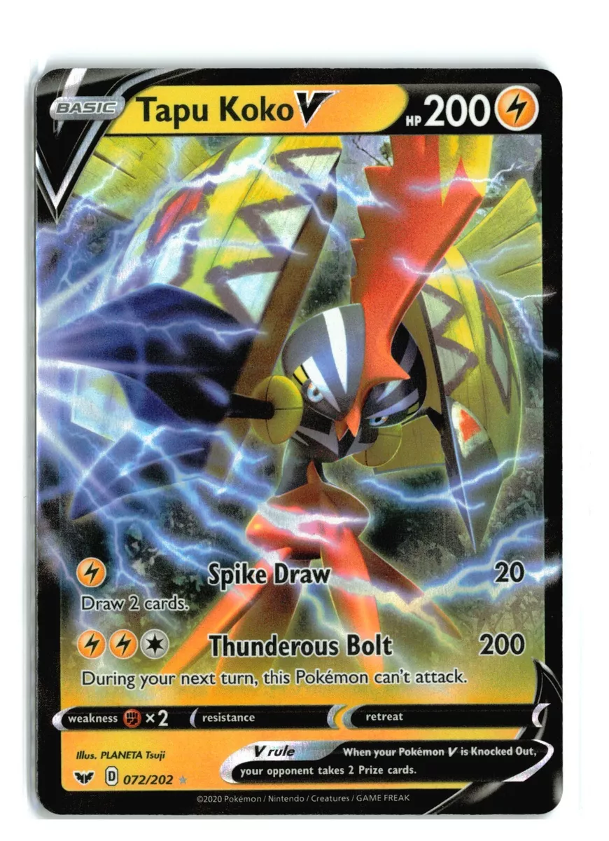 Tapu Koko V - 072/202 Ultra Rare - Sword and Shield