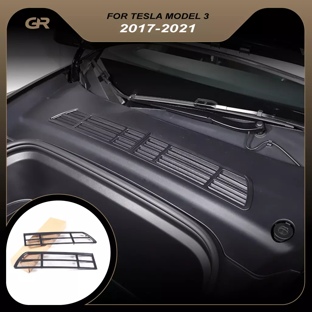 For Tesla Model Y 20 22 Front Trunk Frunk Air Vent Outlet Mesh Cover Trim