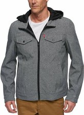 Levi's Men's Water Resistant Softshell Hooded Trucker Jacket Size L
