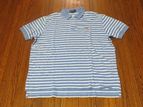 Light Blue Striped Polo Shirt 