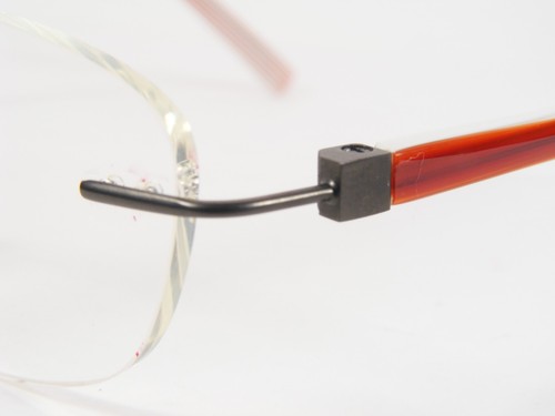 104 9700 Grey UNIQUE RARE EYEGLASSES RIMLESS GLASSES Beta Titanium 50-13-140mm - Picture 4 of 14