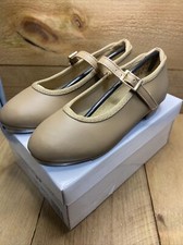 Dancing Fair Tap dance shoes size Toddler Tan Mary Jane Buckle NWB Size 10.5 W