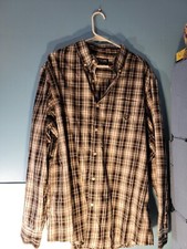 Chaps Mens Easy Care Button Up Casual Dress Shirt Size XL