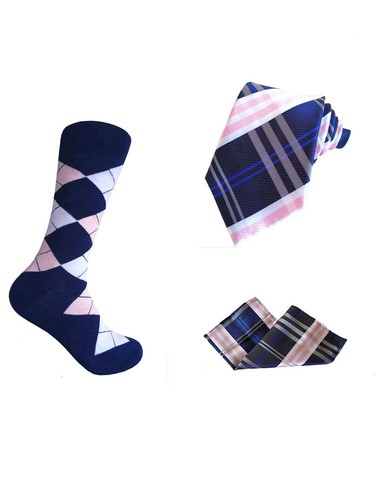 Juego de calcetines y corbata de vestir a juego para hombre, bolsillo cuadrado - Imagen 37 de 128