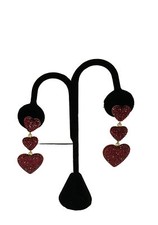 925 sterling silver crystal heart earrings