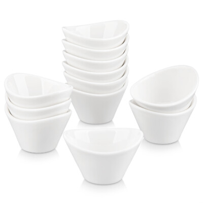 MALACASA 12 tlg. Auflaufform SUPER Mini Porzellan Snackschale Dip-Saucen-Schale