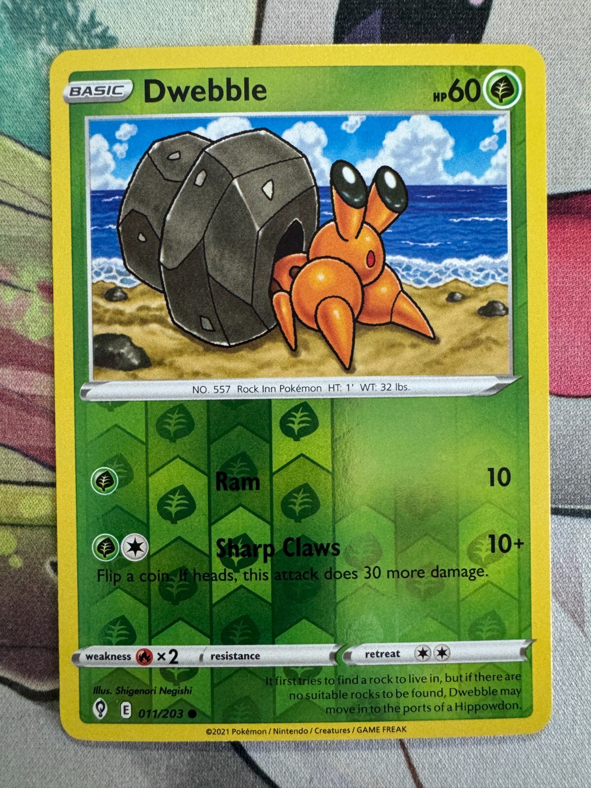 Dwebble Reverse Holo English Pokemon TCG BKBR643