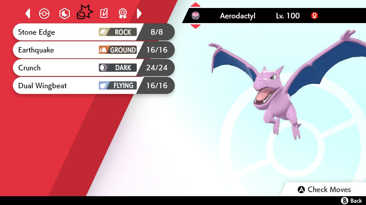 SHINY AERODACTYL - Shiny and Special Pokémon - Silver - Pokemon