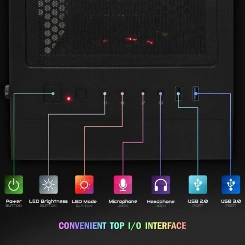 Custom Desktop Periphio Hydra Intel i5 32GB 240GB SSD 1TB Nvidia GTX1650 1TB USB - Image 2 of 4