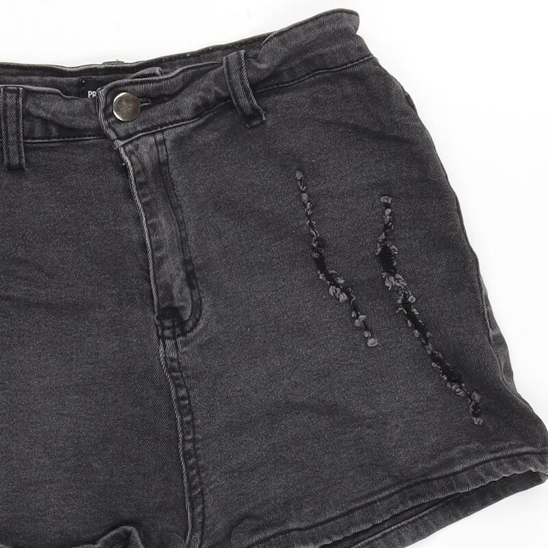 PRETTYLITTLETHING Womens Grey Cotton Basic Shorts… - image 5