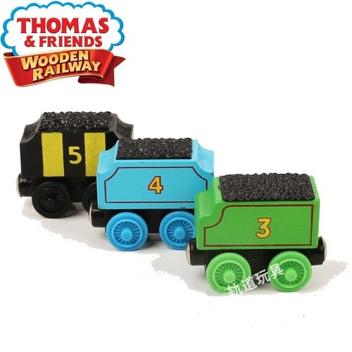 Engine Tender .Wooden Magnetic Railway Train The Tank Toy color Truck Cars - Picture 31 of 35