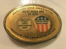 Vintage NRA National Rifle Association Gun Rights 1984 Belt Buckle Rare