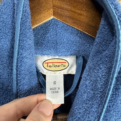 Talbot Intim Staubmantel Damen Größe Small S blau Frottee Schalkragen Gürtel - Bild 5 von 9