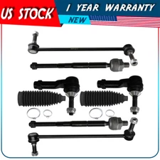 8Pcs Front Tie Rod End Sway Bar and Pinion Bellow For 2011-2017 Ford Explorer
