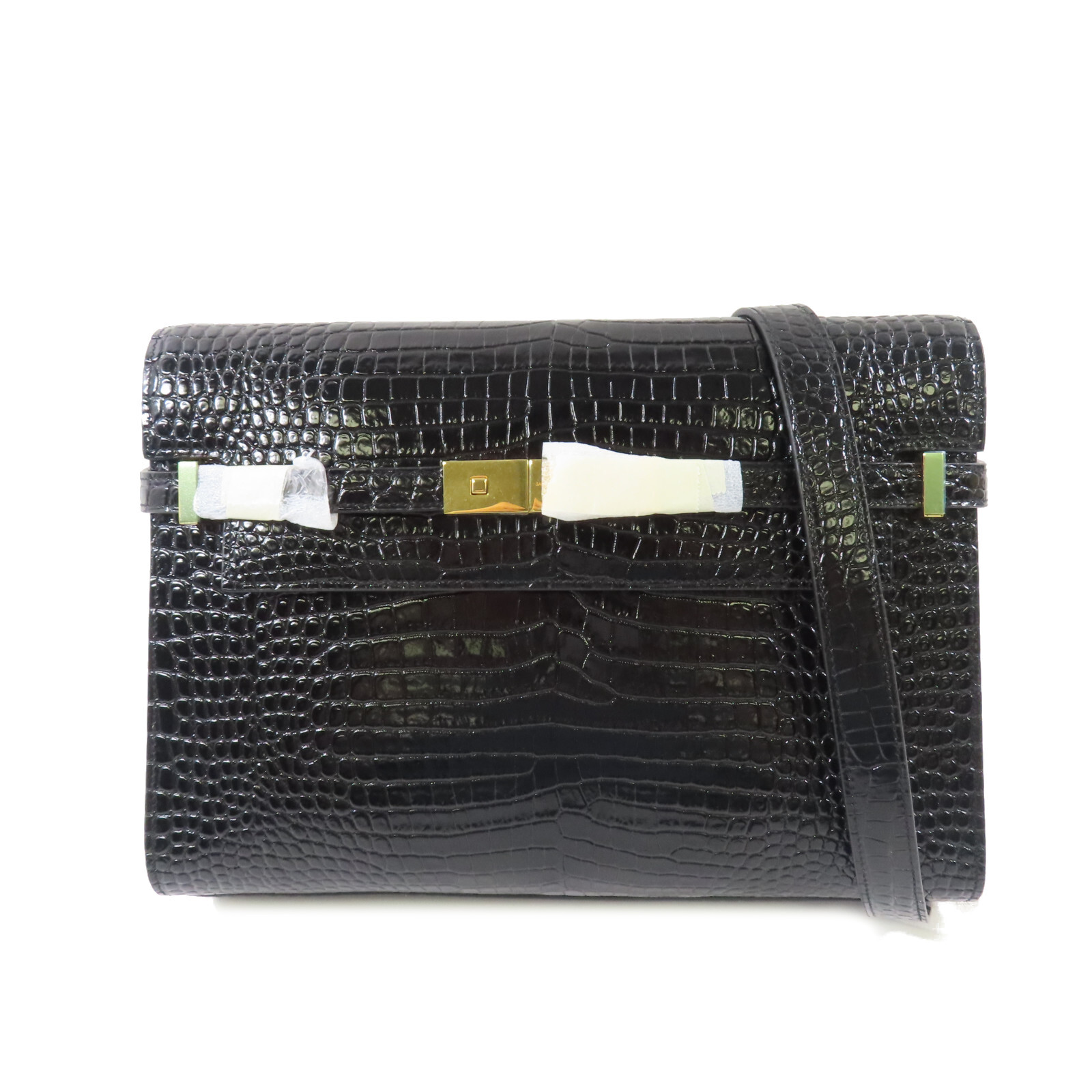 Borsa a tracolla SAINT LAURENT YSL GHW Manhattan in scatola 579271 pelle di vitello