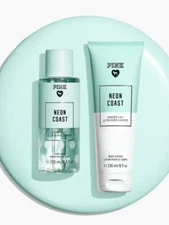 Victoria's Secret PINK Neon Coast Body Mist + Body Lotion Set