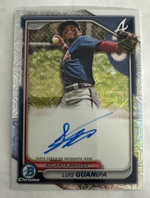 2024 Bowman Chrome Mega Box Luis Guanipa Mojo Refractor #BMA-LG Auto Braves