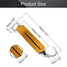 Spring Balance Hanging Hook Handheld Metal Weighing Force Scale Kilo & LBS 50KG