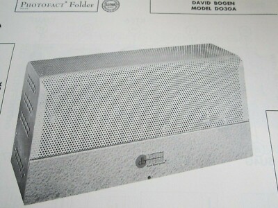 DAVID BOGEN DO30A AMP AMPLIFIER PHOTOFACT