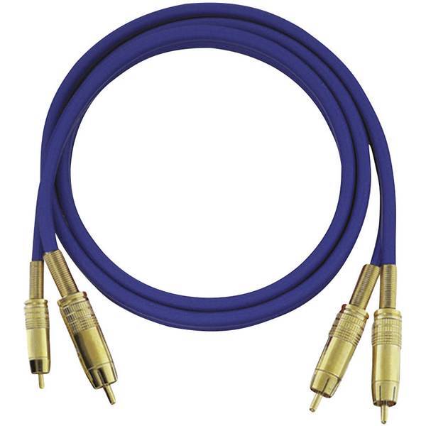 Oehlbach 2015   RCA Audio Cavo [2x Spina RCA - 2x Spina RCA] 0.50 m Blu contatti