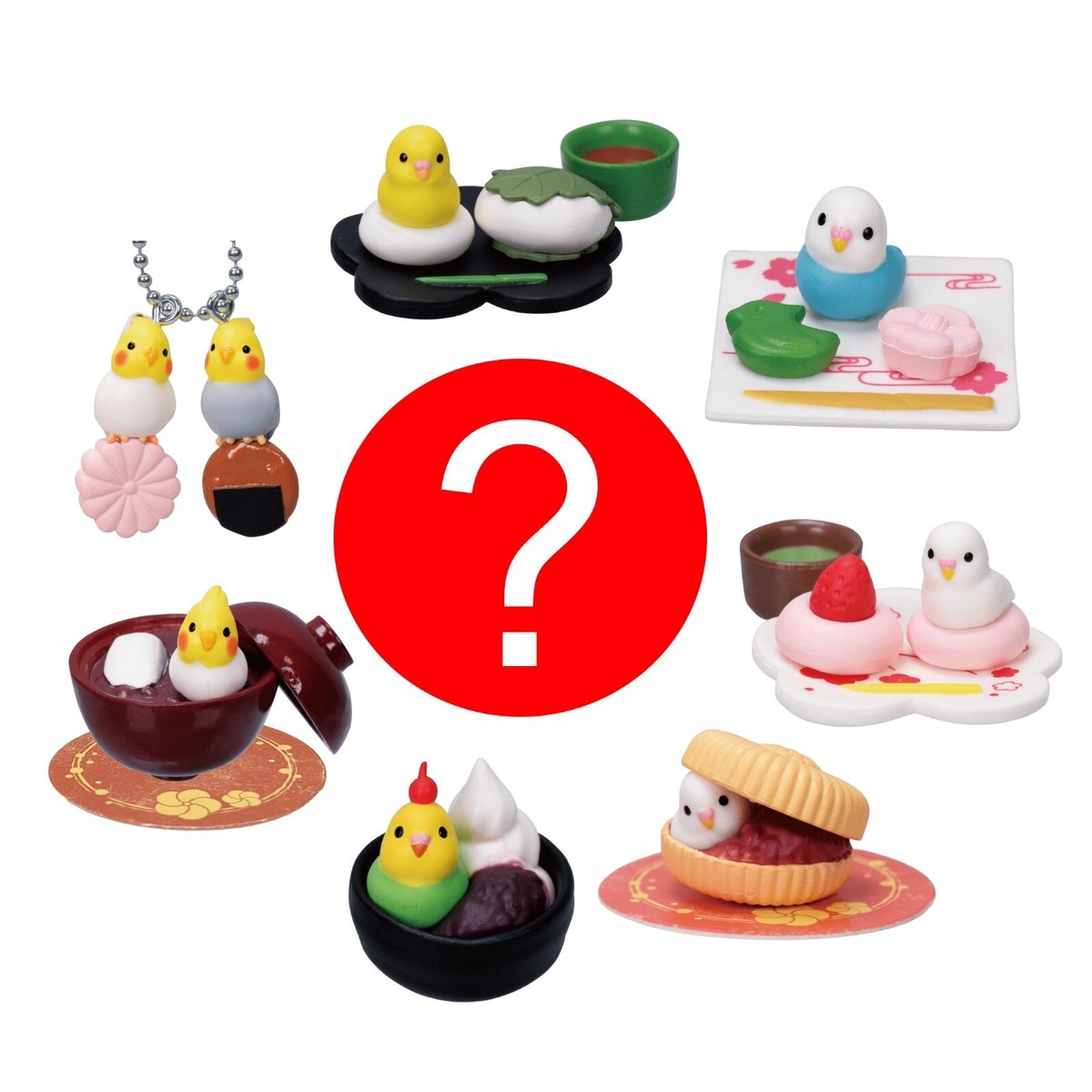 Cute Blind Box Capsule Tiny Toy Animal Parrot Bird 1 Random Food