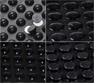 3M-Silicone-RUBBER-FEET-Bumpons-BLACK-Adhesive-Round-Self-Stick-On-Circles