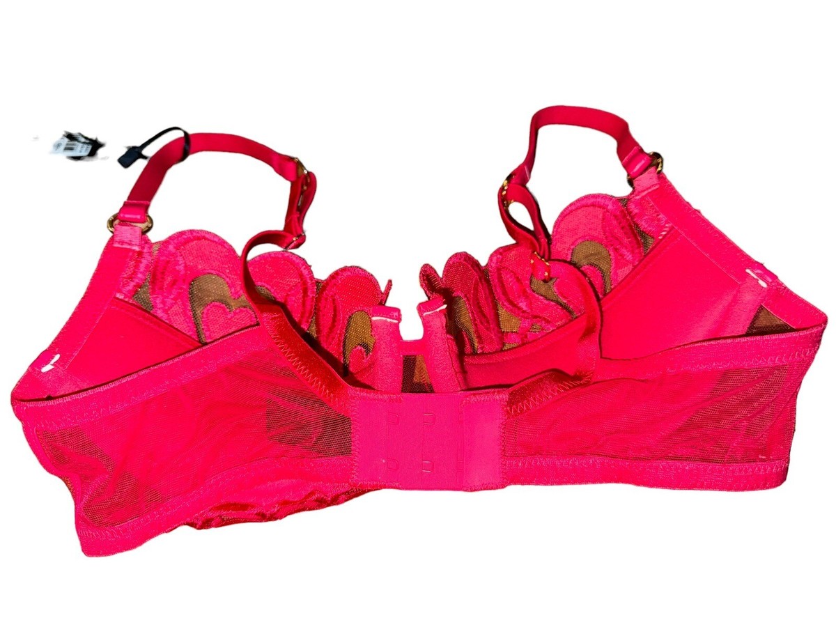 NWT Honey birdette Red Hearts Bra 32D Valentine Vegan Leather | eBay