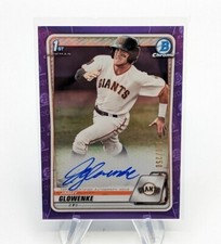 Jimmy Glowenke 2020 1st Bowman Chrome Purple Refractor Auto SP #d/250 Giants