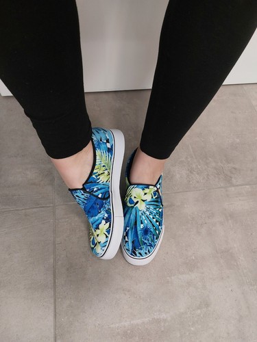 Nike Textil Damen Frauen Sneaker Slipper Blau Geblümt Neu 38 - Bild 4 von 6