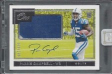 PARRIS CAMPBELL 2019 PANINI ONE RPA 2 COLOR PATCH ON CARD AUTO RC #D 38/149