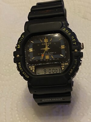 Ascot Ana Digi Chrono Musical Alarm Miyota Citizen Japan Mov. Armbanduhr 