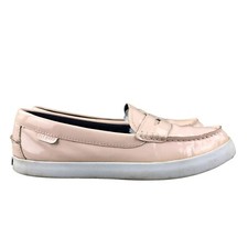 Cole Haan Women's Size 7B Nantucket Pink Patent Slip On Moc Toe Penny Loafers