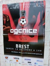 Affiche OGC NICE  / BREST ogcn nissa signé signed DANIJEL LJUBOJA ultras foot