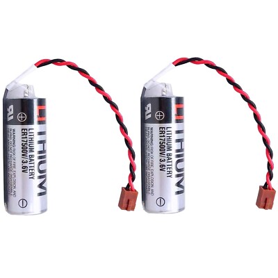 2Pcs ER17500V/3.6V Battery 2700mAh CS1W-BAT01 Battery For Omron CS1W-BAT01 PLC