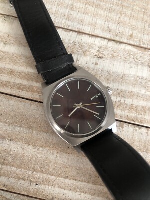 Nixon Black Minimalist Leather Strap Watch Porter Leather Watch | All Black / Gold | Unisex Leather  main image 4
