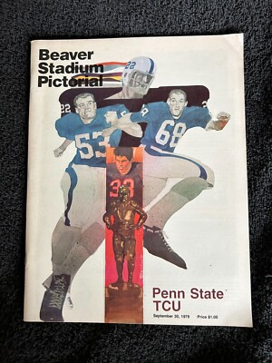 PENN ST VS TCU FOOTBALL GAME PROGRAM SEPT 30 1978 MID GRADE M323