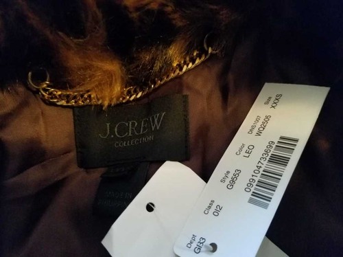 NUOVO CAPPOTTO LEOPARDATO DONNA XS M L XL XXL 2X J CREW COLLECTION PELLICCIA SINTETICA - Foto 5 di 6