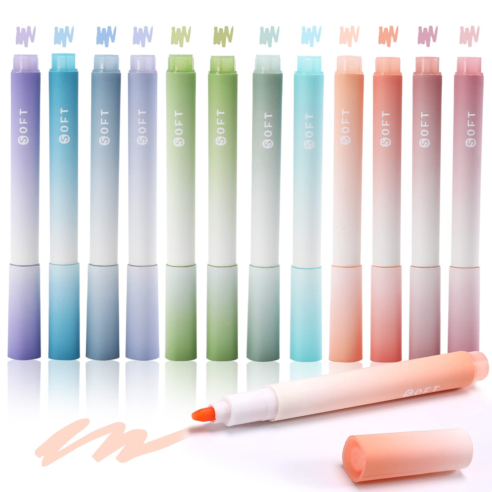 12 Pack No Bleed Bible Gel Highlighters for School and Journaling-image