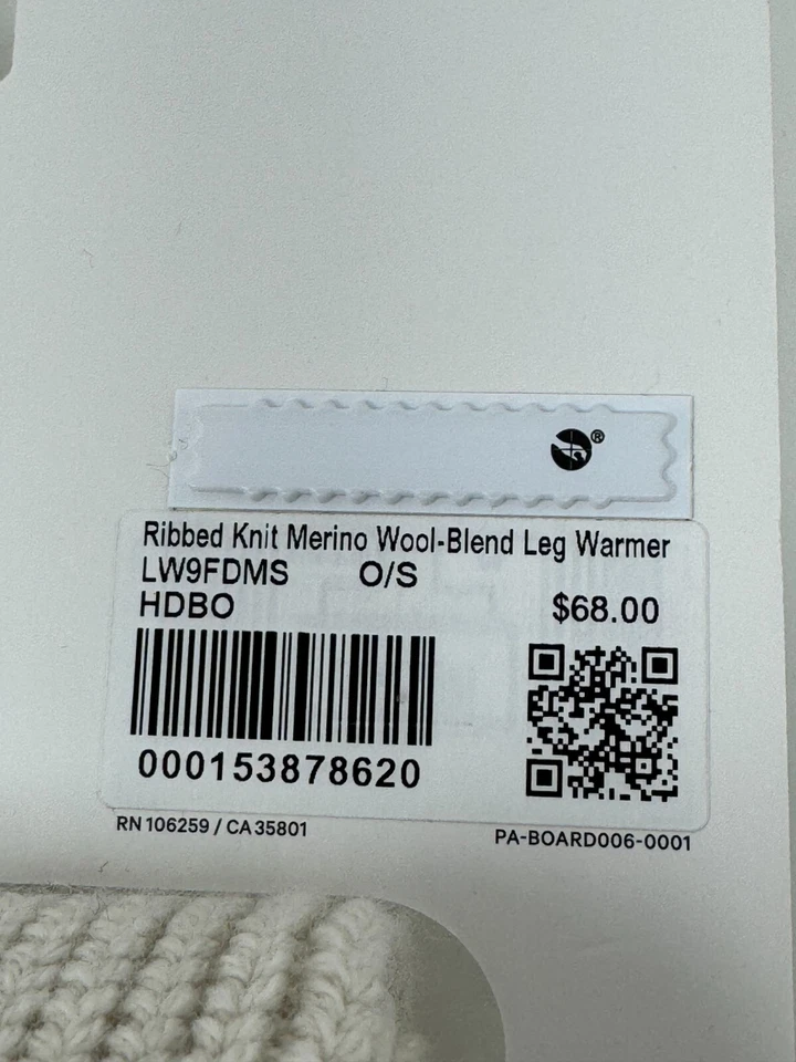 Nuevo con etiquetas Calentador de piernas Lululemon tejido acanalado mezcla lana merino - O/S hueso Foto 3 de 3