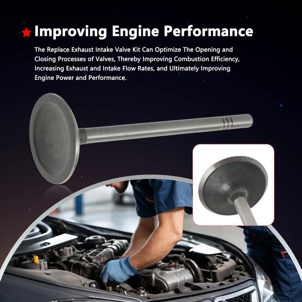 6 Pcs Intake Valves & 6 Pcs Exhaust Valves Control Kit for 05-2010 Ford Mustang - Image 4 of 4