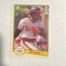 1982 Donruss 216 Rod Carew California Angels Baseball Card