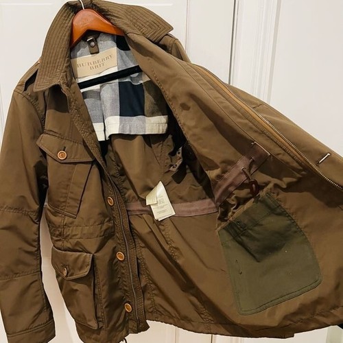 Burberry Brit Military Field Chore Jacket Green Pockets Size XL with Vest - Picture 8 of 24