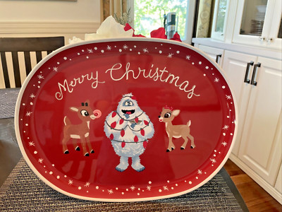 Pottery Barn Holiday Christmas Rudolph Bumble party platter plate Disney tray 
