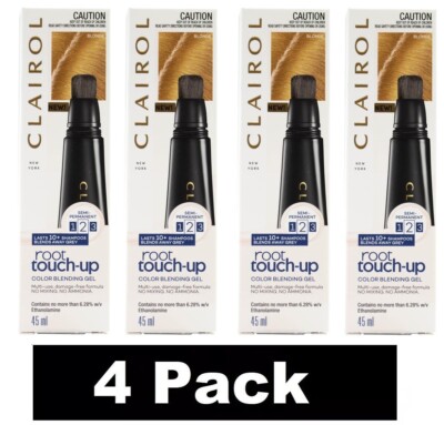 4 x CLAIROL 45ml SEMI PERMANENT ROOT TOUCH UP COLOR BLENDING GEL BLONDE NEW