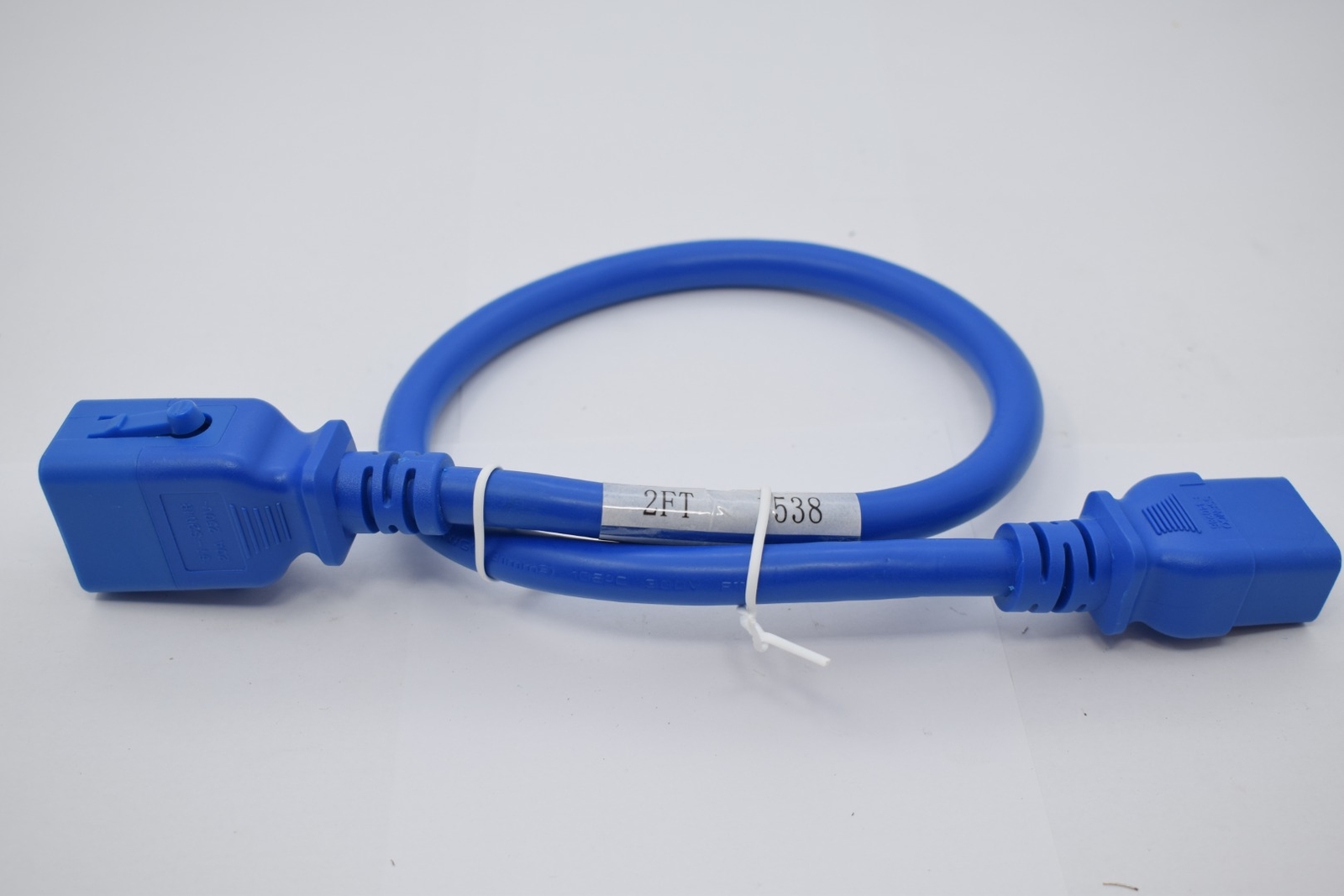 NEW P-Lock 620190-650202 2 Feet Blue Locking Power Plug Cord