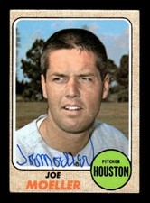 JOE MOELLER SIGNED 1968 TOPPS BASEBALL #359 HOUSTON ASTROS ON-CARD AUTO