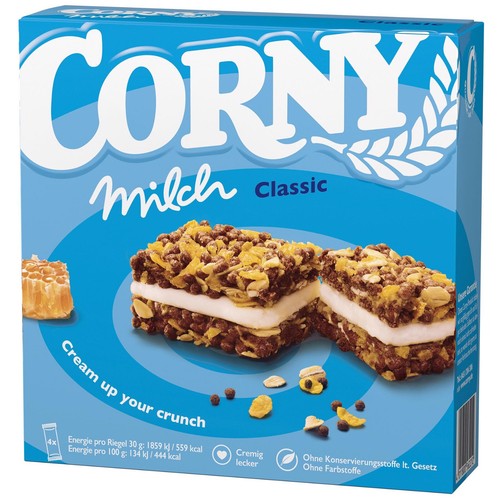 6 x CORNY MILK Classic Flavor Healthy Energy Breakfast Cereal Bar Boxes 120g - Picture 3 of 3